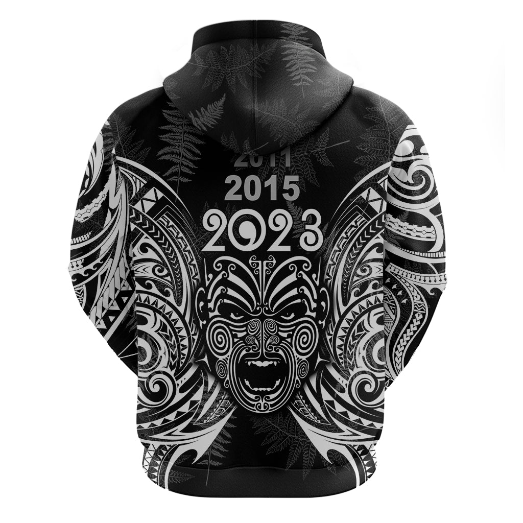 New Zealand Rugby Hoodie 2023 World Cup Aotearoa Haka Face LT7 - Vibe Hoodie Shop