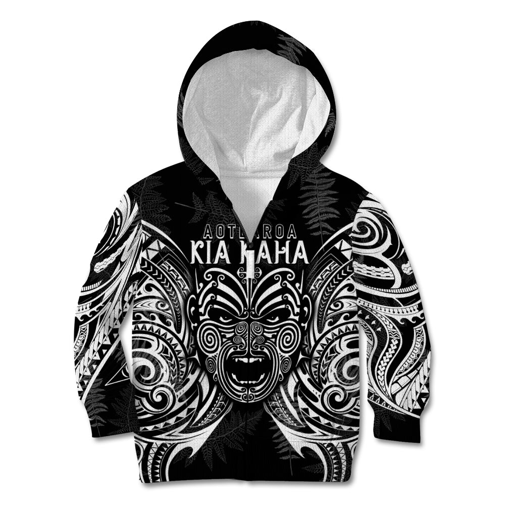 New Zealand Rugby Kid Hoodie 2023 World Cup Aotearoa Haka Face - Vibe Hoodie Shop