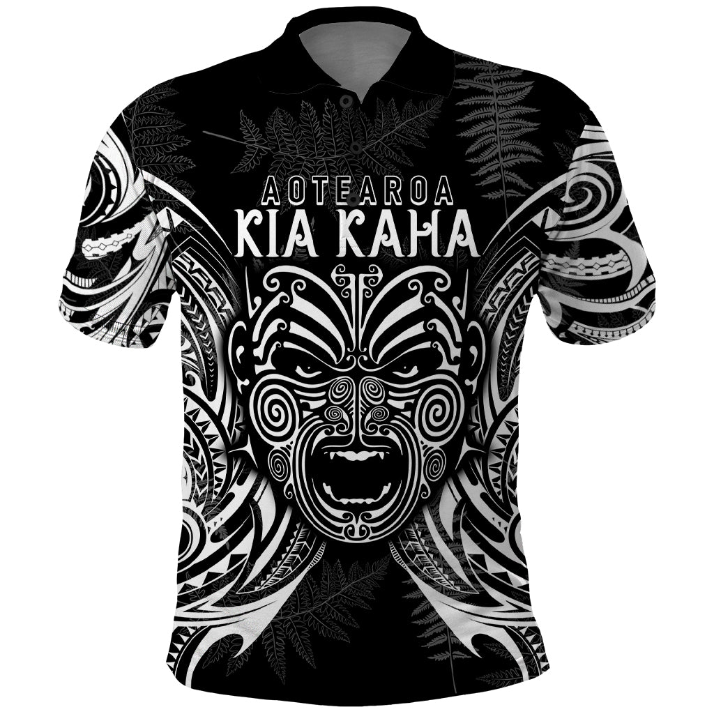 New Zealand Rugby Polo Shirt 2023 World Cup Aotearoa Haka Face - Vibe Hoodie Shop