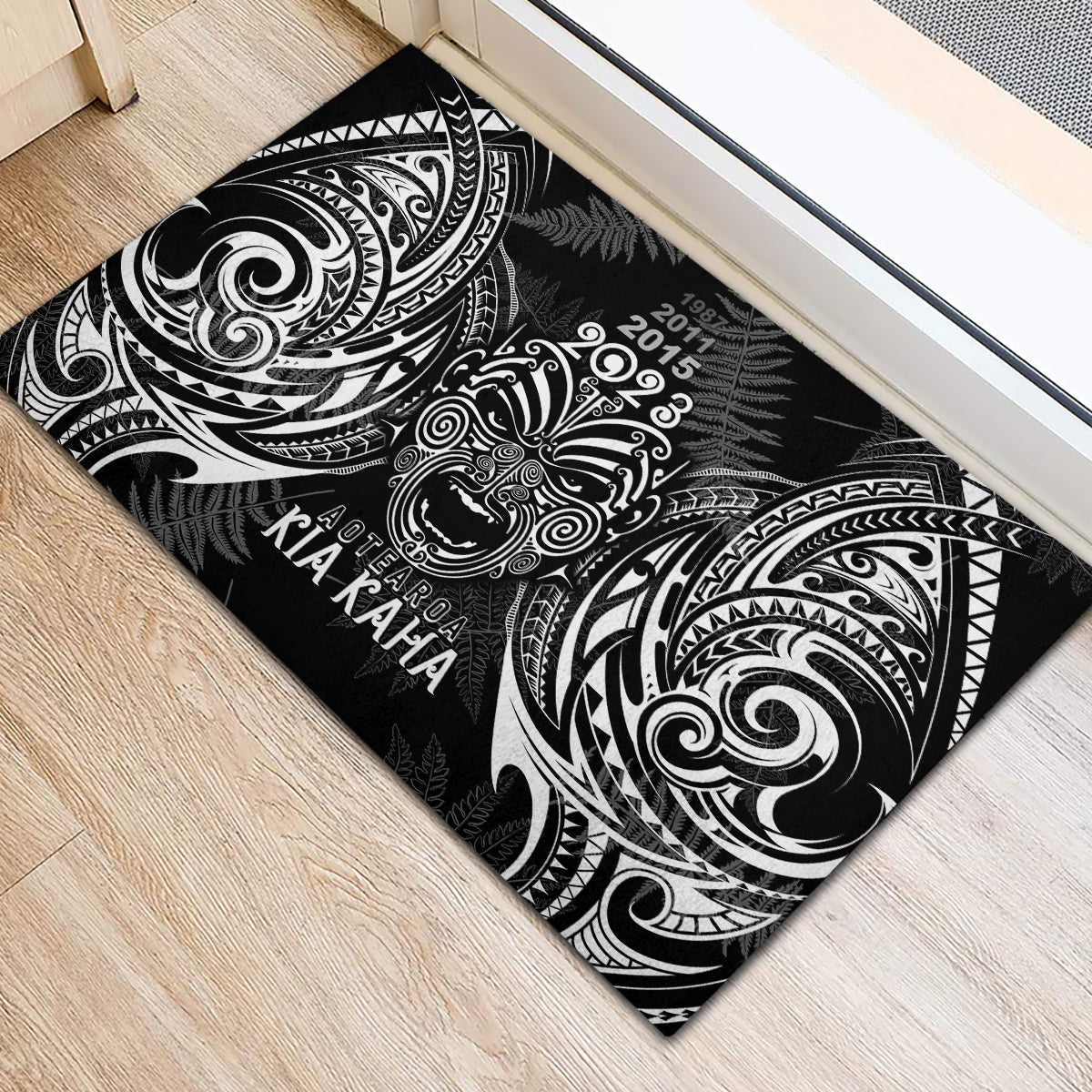 custom-new-zealand-rugby-rubber-doormat-2023-world-cup-aotearoa-haka-face