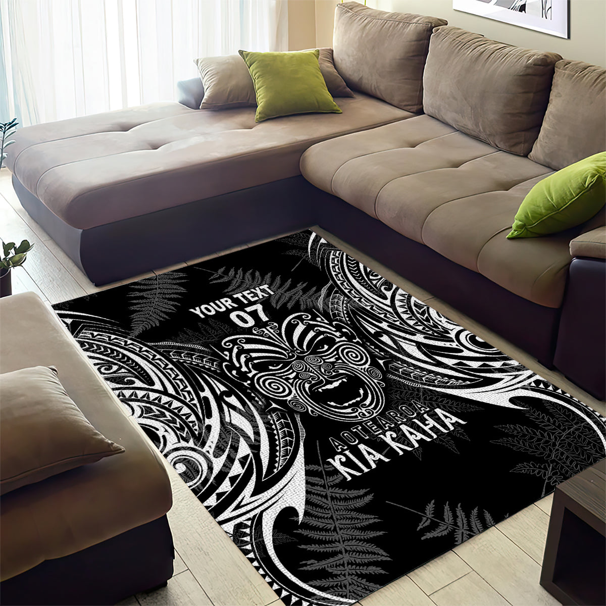 New Zealand Rugby Area Rug 2023 World Cup Aotearoa Create History - Vibe Hoodie Shop