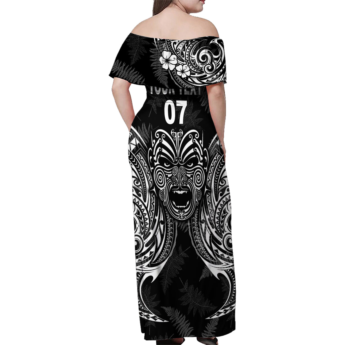 new-zealand-rugby-family-matching-off-shoulder-maxi-dress-and-hawaiian-shirt-2023-world-cup-aotearoa-create-history