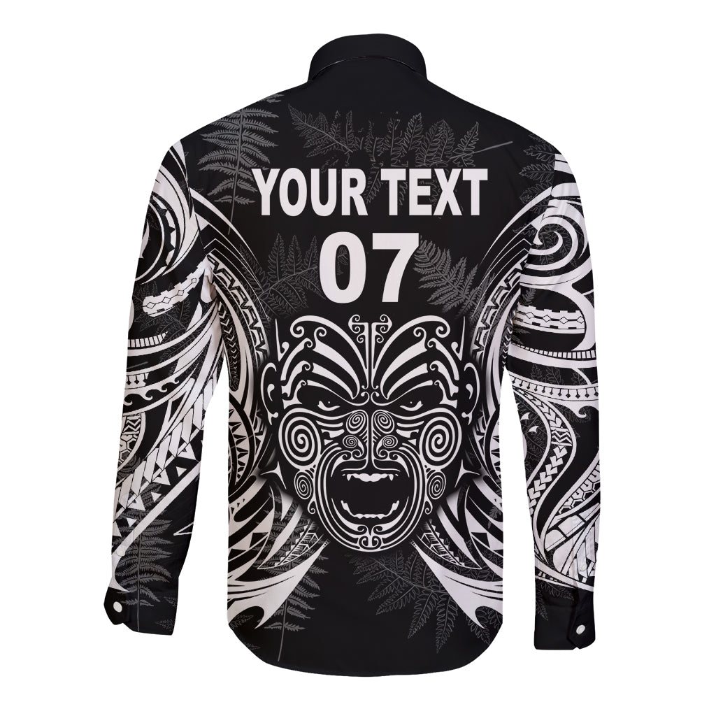 Custom New Zealand Rugby Long Sleeve Button Shirt 2023 World Cup Aotearoa Create History - Vibe Hoodie Shop