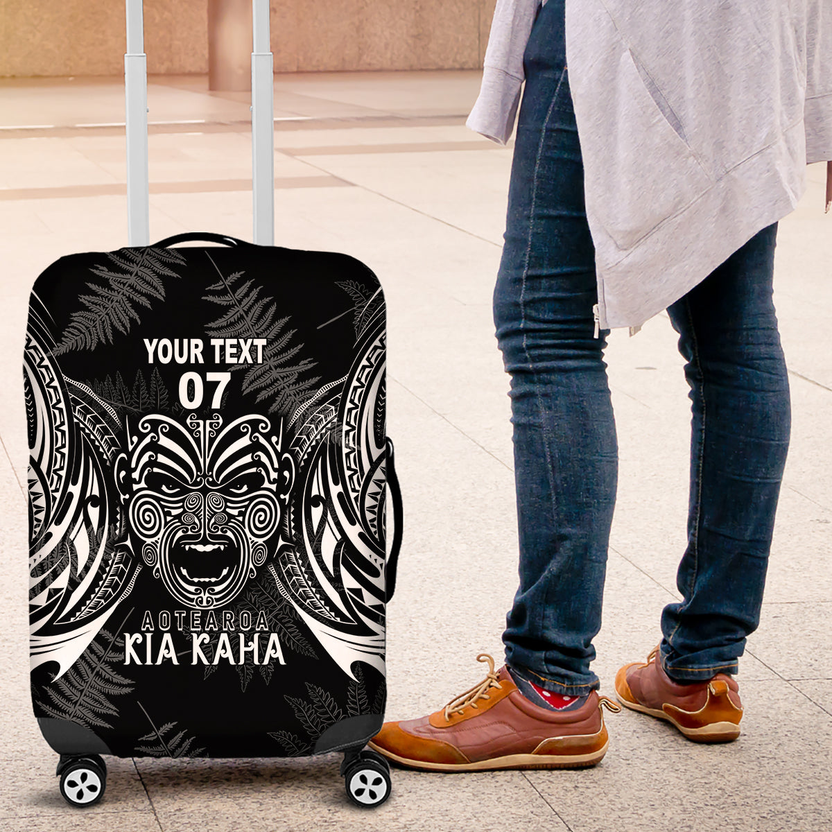 New Zealand Rugby Luggage Cover 2023 World Cup Aotearoa Create History - Vibe Hoodie Shop