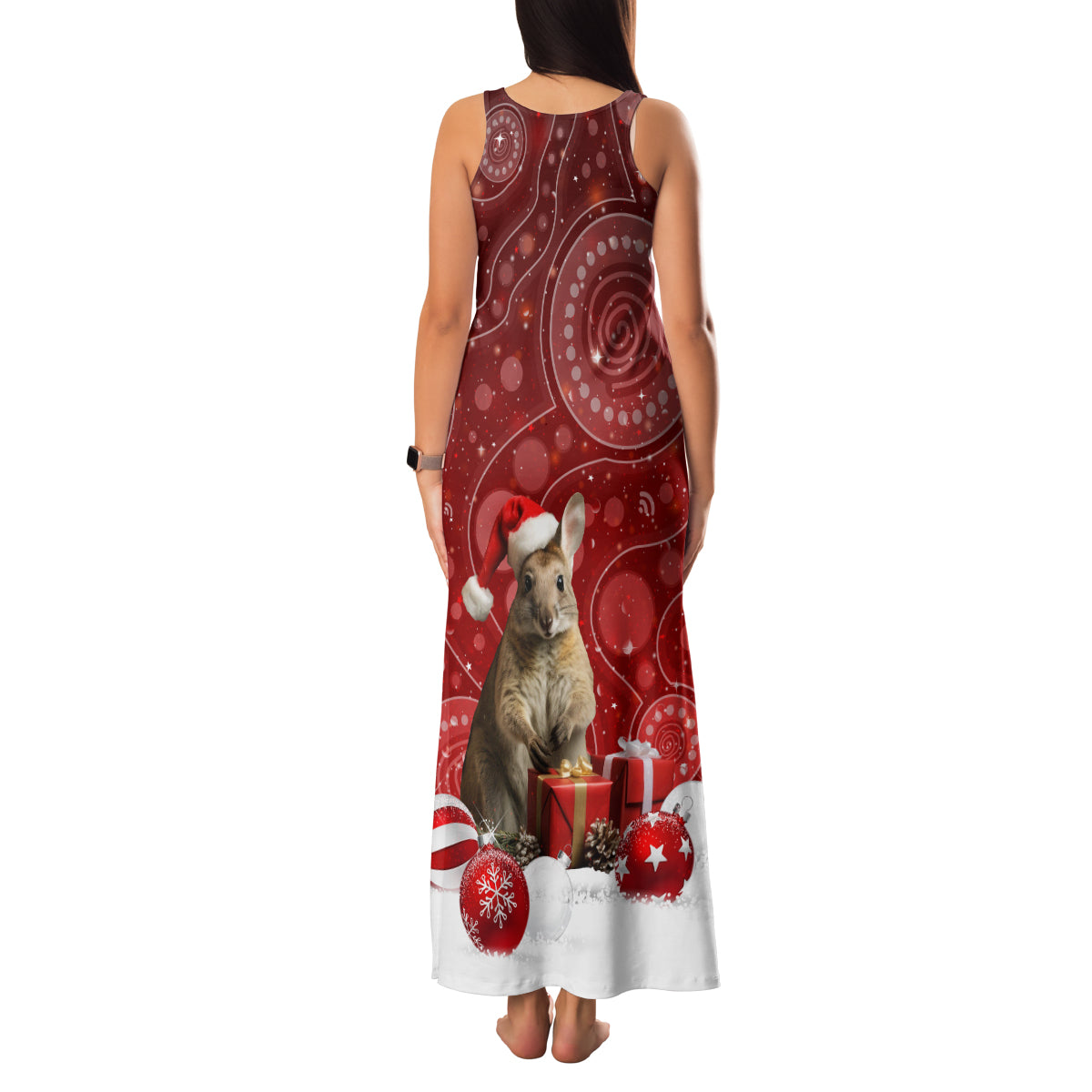 australia-christmas-wallaby-family-matching-tank-maxi-dress-and-hawaiian-shirt-aboriginal-art