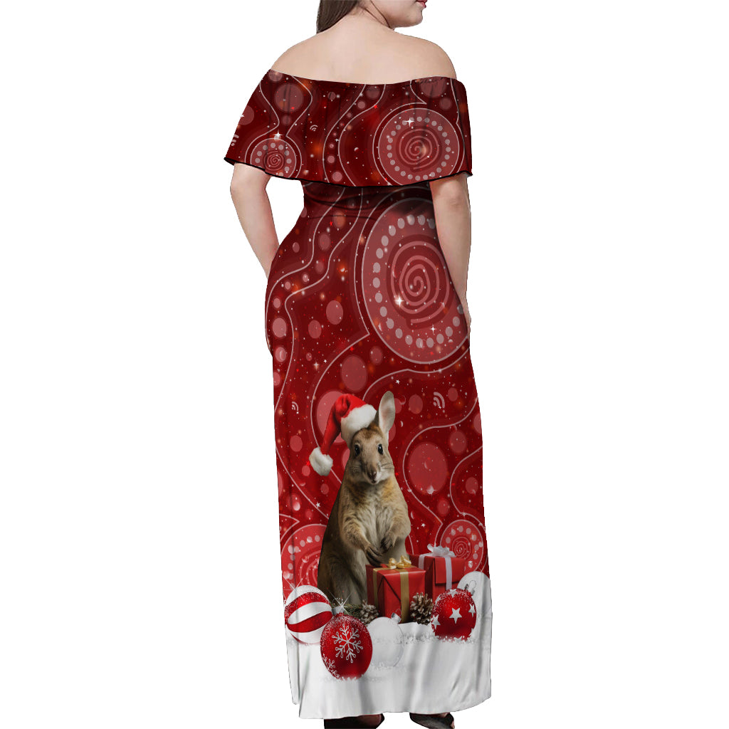 australia-christmas-wallaby-off-shoulder-maxi-dress-aboriginal-art