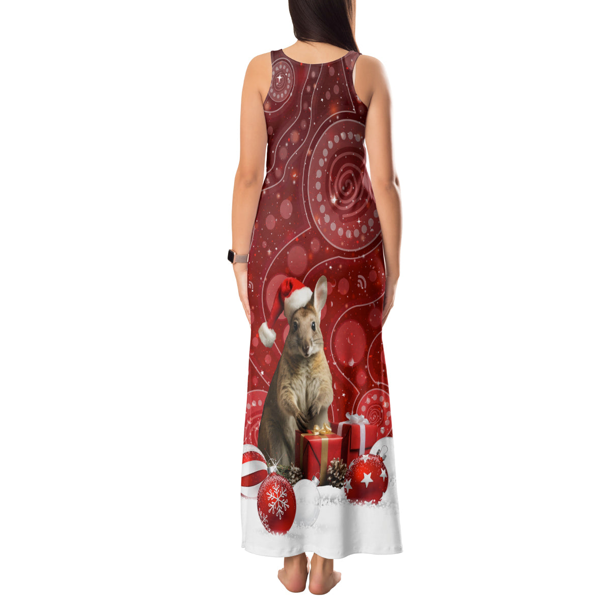 australia-christmas-wallaby-tank-maxi-dress-aboriginal-art