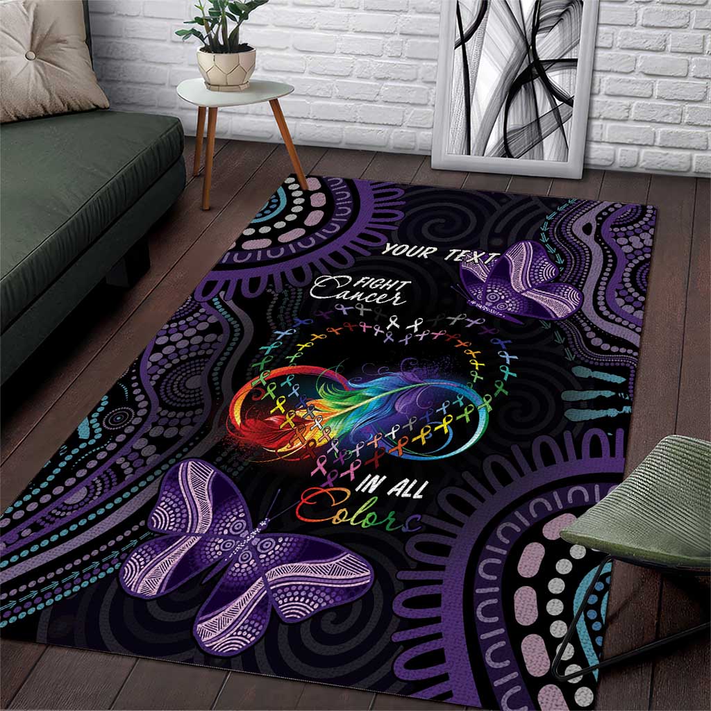 Australia Aboriginal Dot Arts Area Rug Fight Cancer In All Colors - Vibe Hoodie Shop