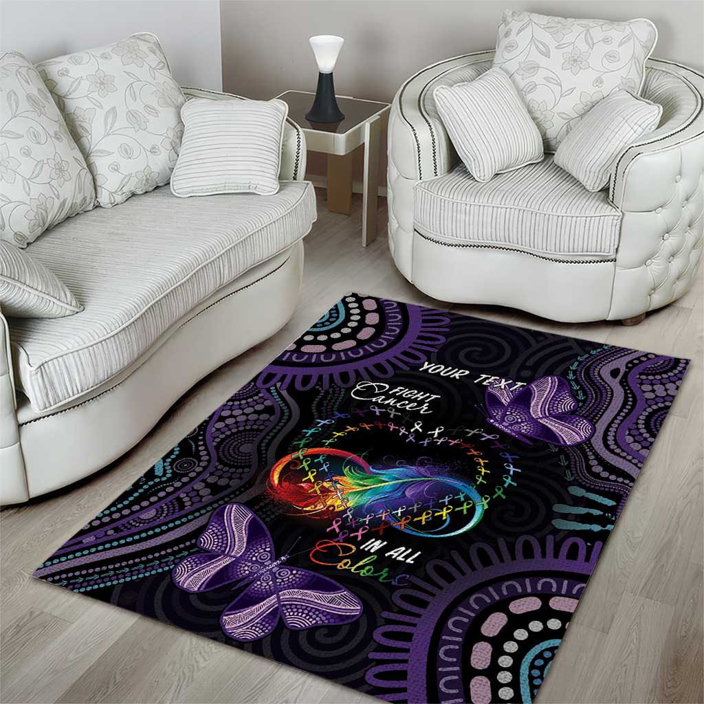 Australia Aboriginal Dot Arts Area Rug Fight Cancer In All Colors - Vibe Hoodie Shop