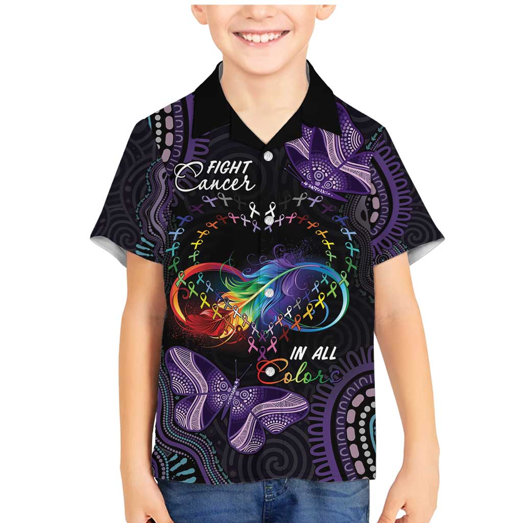 Australia Aboriginal Dot Arts Family Matching Mermaid Dress and Hawaiian Shirt Fight Cancer In All Colors