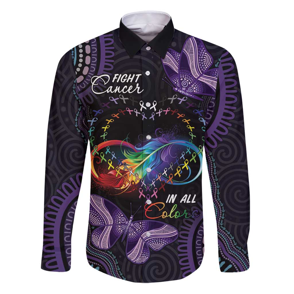 Australia Aboriginal Dot Arts Family Matching Puletasi and Hawaiian Shirt Fight Cancer In All Colors