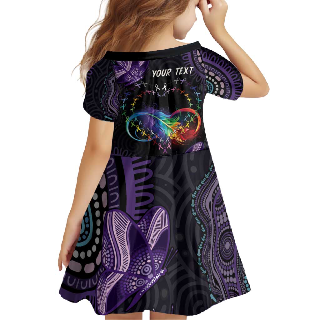 Australia Aboriginal Dot Arts Family Matching Short Sleeve Bodycon Dress and Hawaiian Shirt Fight Cancer In All Colors