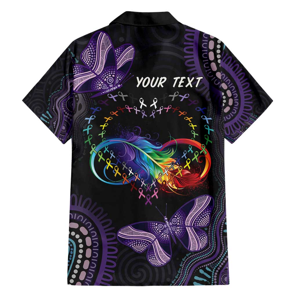 Australia Aboriginal Dot Arts Family Matching Short Sleeve Bodycon Dress and Hawaiian Shirt Fight Cancer In All Colors