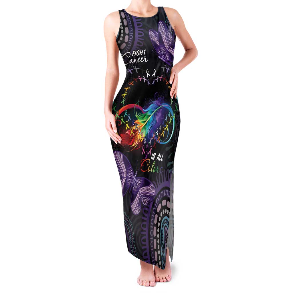 Australia Aboriginal Dot Arts Family Matching Tank Maxi Dress and Hawaiian Shirt Fight Cancer In All Colors