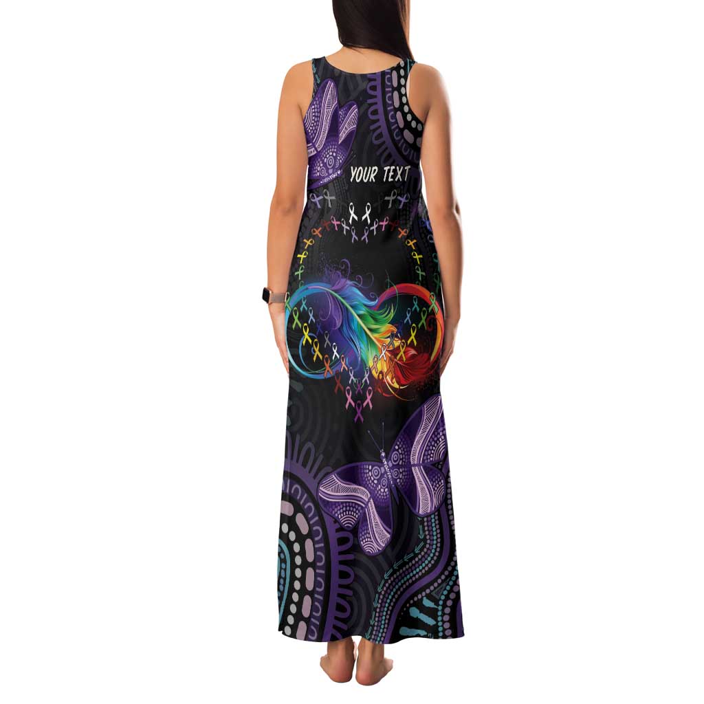 Australia Aboriginal Dot Arts Family Matching Tank Maxi Dress and Hawaiian Shirt Fight Cancer In All Colors