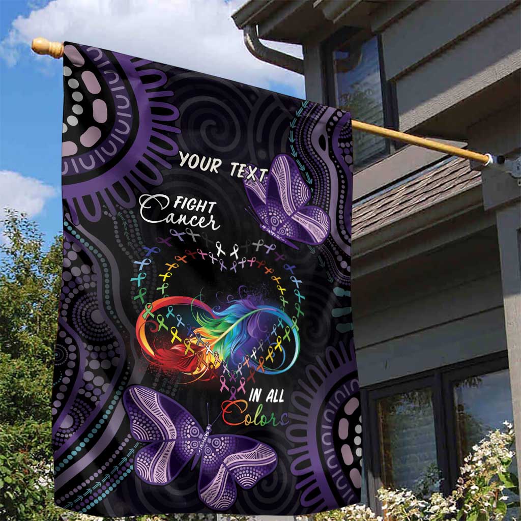 Australia Aboriginal Dot Arts Garden Flag Fight Cancer In All Colors - Vibe Hoodie Shop