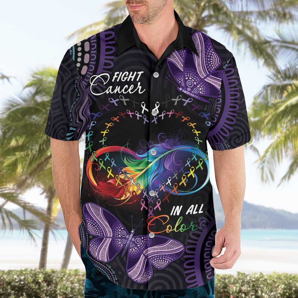 Australia Aboriginal Dot Arts Hawaiian Shirt Fight Cancer In All Colors - Vibe Hoodie Shop