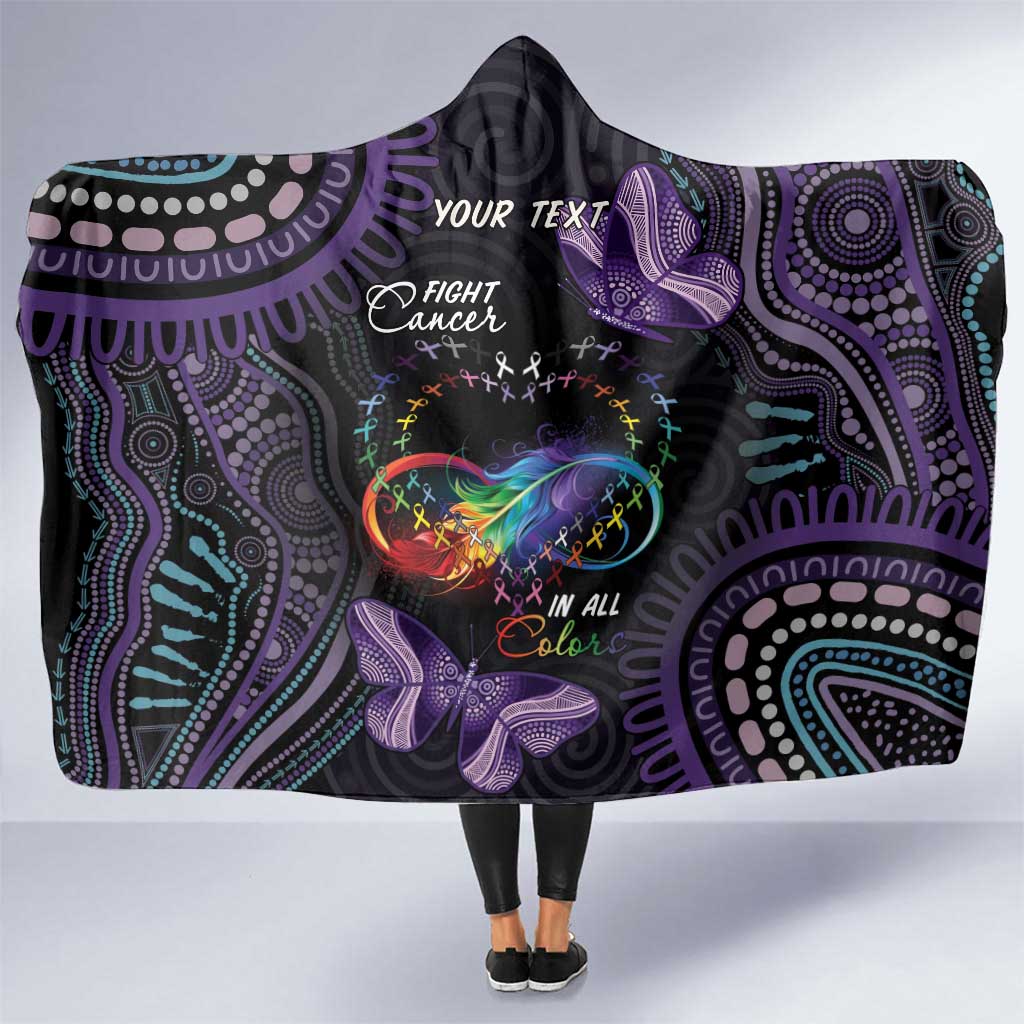 Australia Aboriginal Dot Arts Hooded Blanket Fight Cancer In All Colors