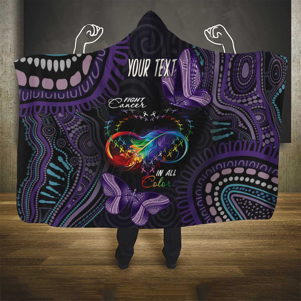 Australia Aboriginal Dot Arts Hooded Blanket Fight Cancer In All Colors