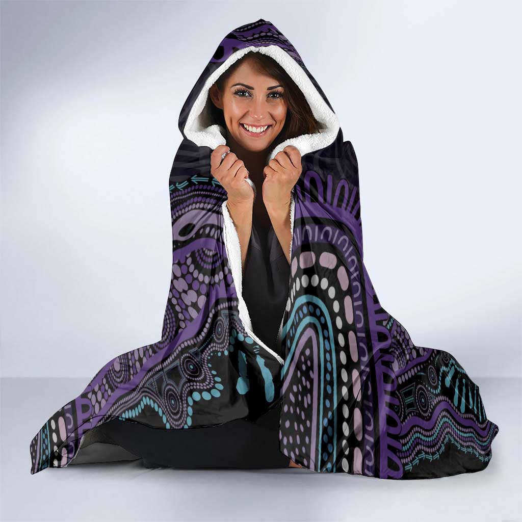 Australia Aboriginal Dot Arts Hooded Blanket Fight Cancer In All Colors
