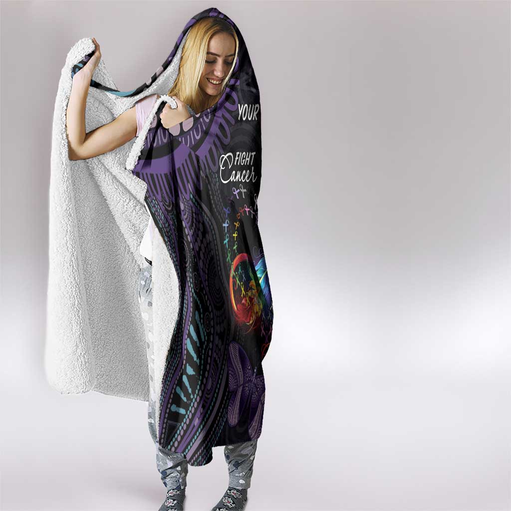 Australia Aboriginal Dot Arts Hooded Blanket Fight Cancer In All Colors