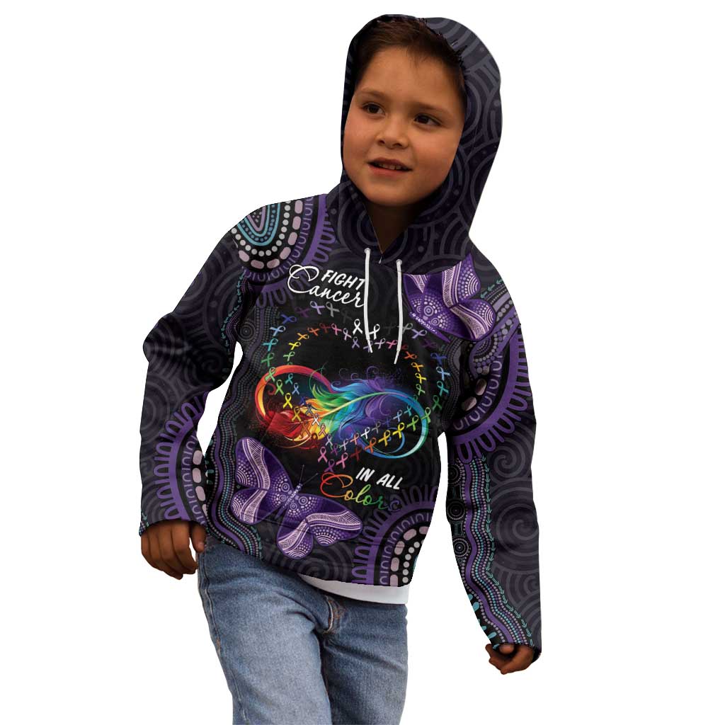 Australia Aboriginal Dot Arts Kid Hoodie Fight Cancer In All Colors - Vibe Hoodie Shop