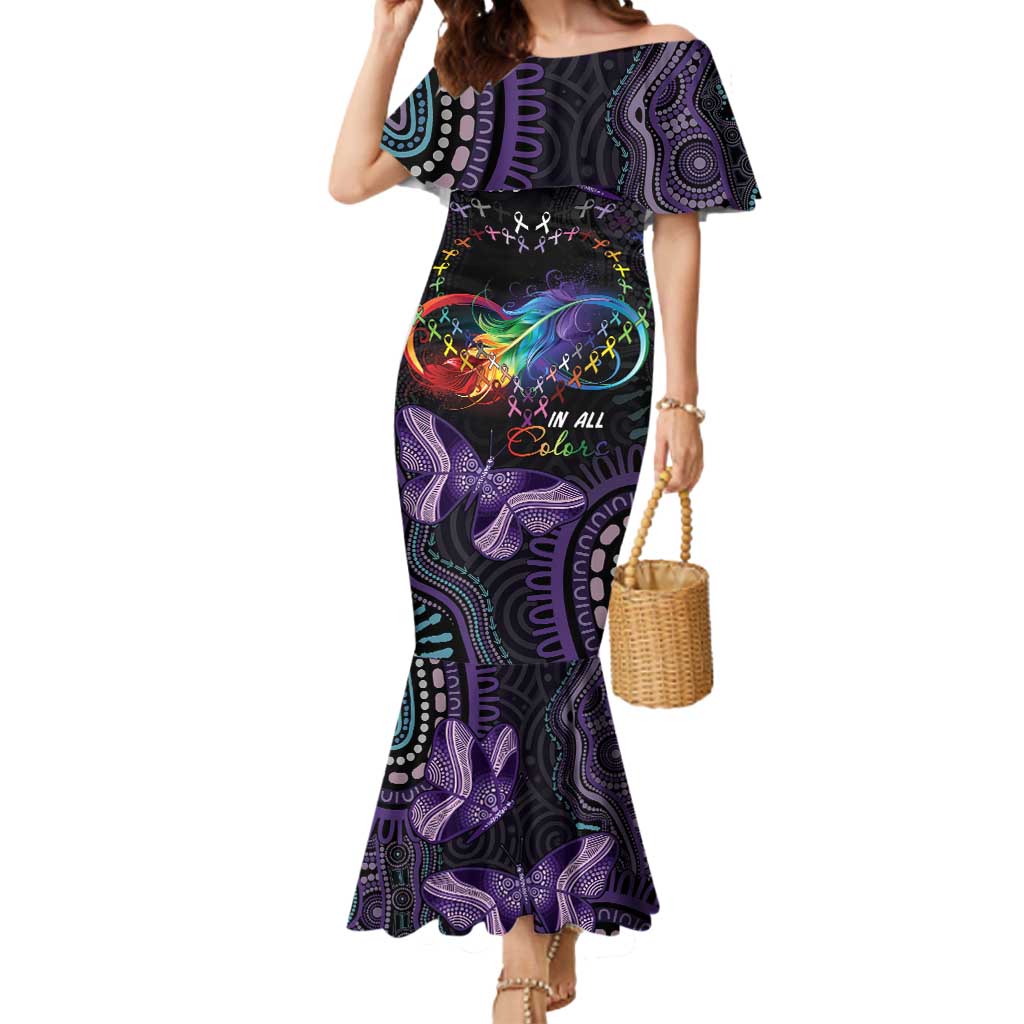 Australia Aboriginal Dot Arts Mermaid Dress Fight Cancer In All Colors