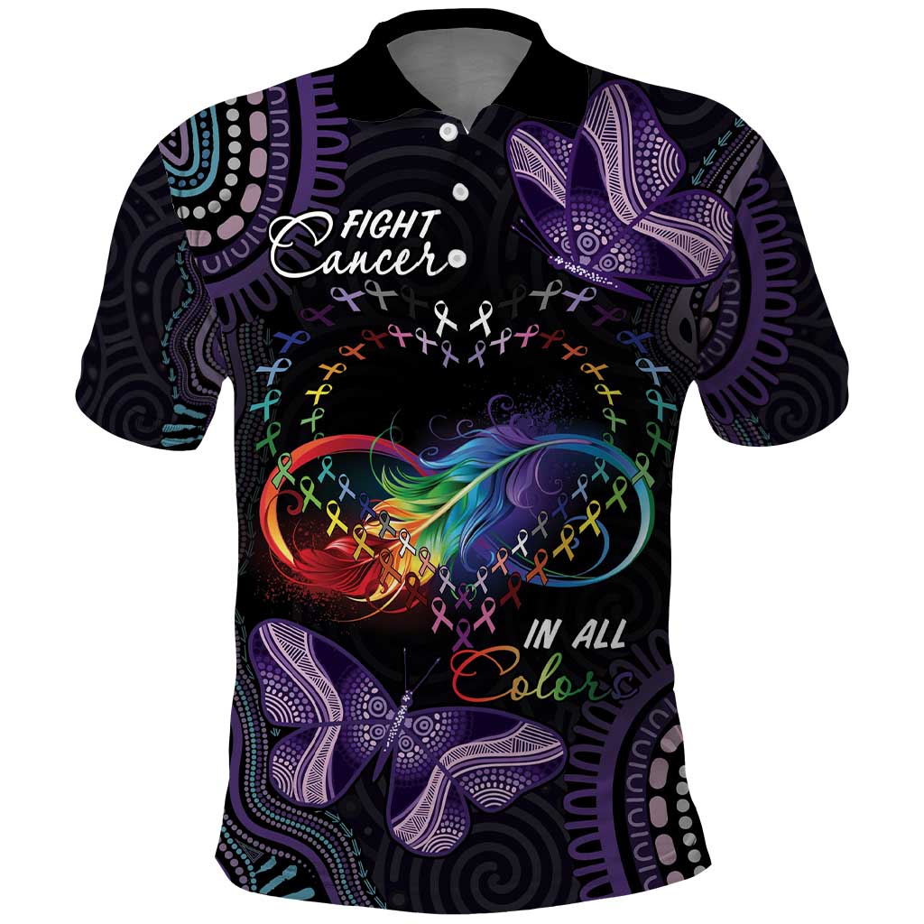 Australia Aboriginal Dot Arts Polo Shirt Fight Cancer In All Colors - Vibe Hoodie Shop