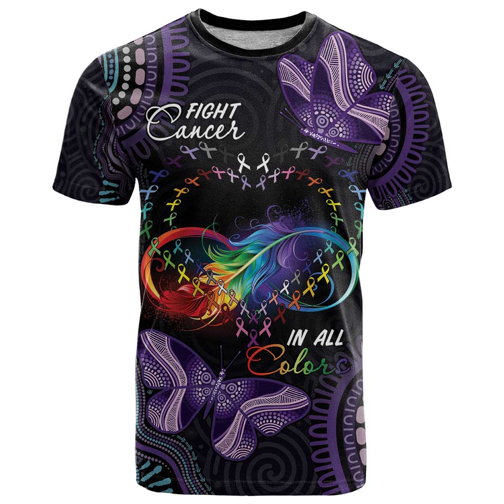 Australia Aboriginal Dot Arts T Shirt Fight Cancer In All Colors - Vibe Hoodie Shop