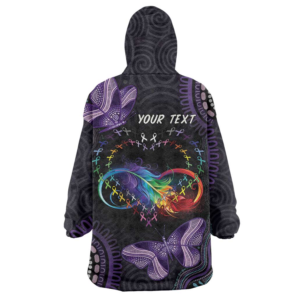 Australia Aboriginal Dot Arts Wearable Blanket Hoodie Fight Cancer In All Colors - Vibe Hoodie Shop