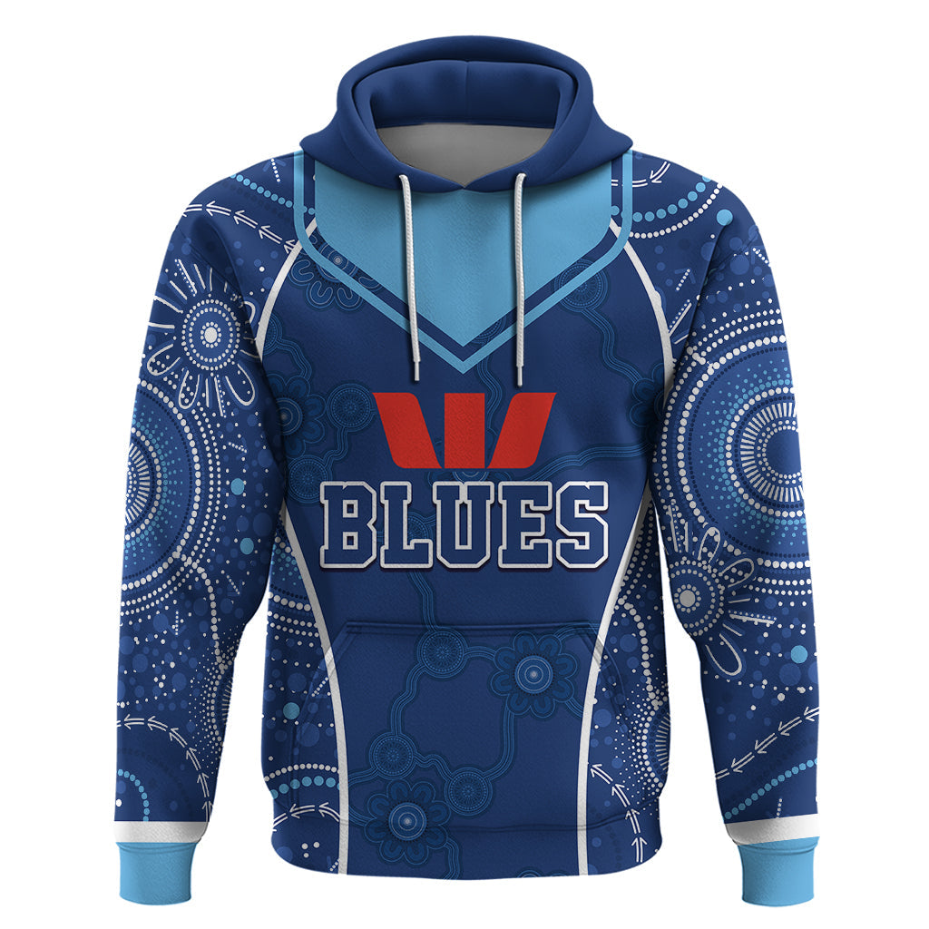 Personalised Indigenous NSW Blues Rugby Hoodie State Of Origin Blue Dynamic LT7 - Vibe Hoodie Shop