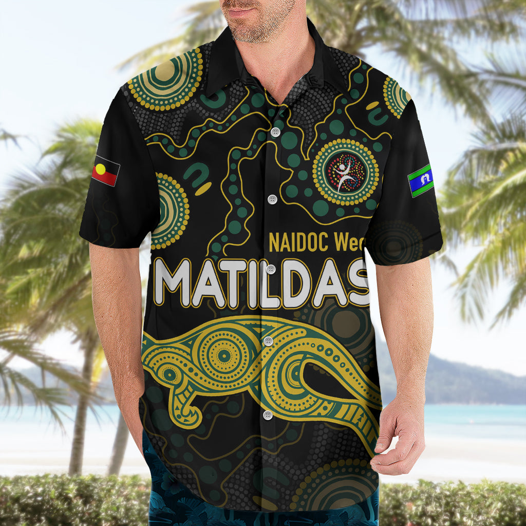NAIDOC Week 2023 Hawaiian Shirt Australia Soccer Matildas - For Our Elders - Vibe Hoodie Shop