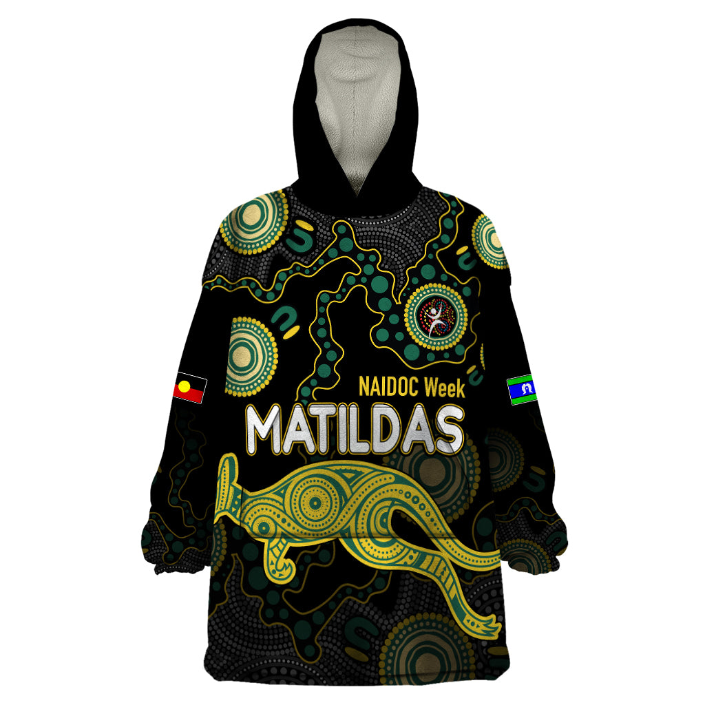 NAIDOC Week 2023 Wearable Blanket Hoodie Australia Soccer Matildas - For Our Elders - Vibe Hoodie Shop