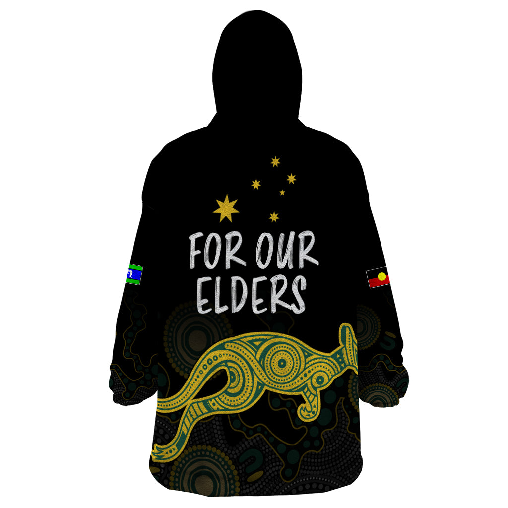 NAIDOC Week 2023 Wearable Blanket Hoodie Australia Soccer Matildas - For Our Elders - Vibe Hoodie Shop