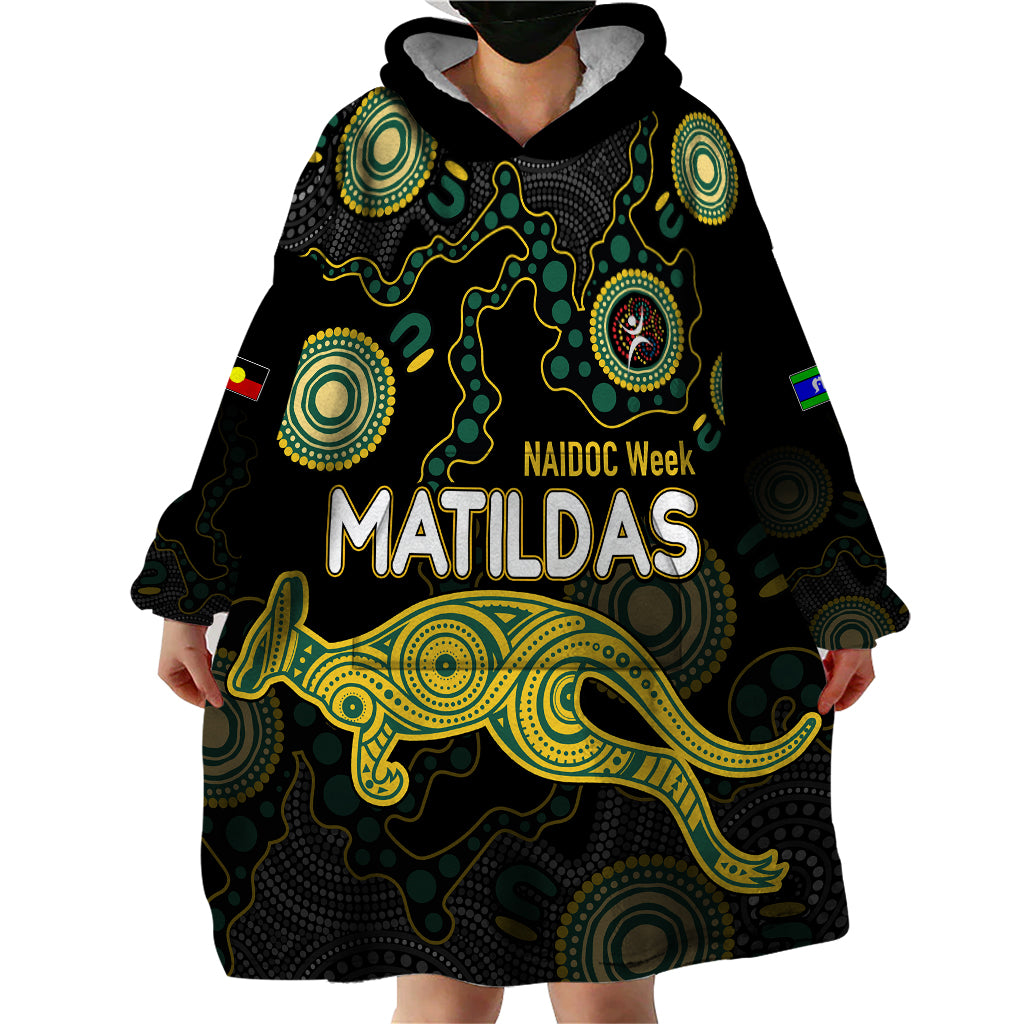 NAIDOC Week 2023 Wearable Blanket Hoodie Australia Soccer Matildas - For Our Elders - Vibe Hoodie Shop