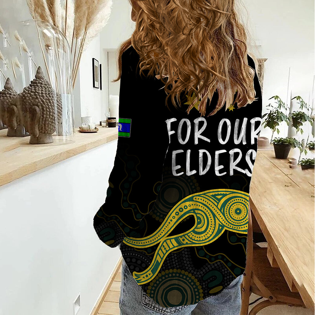 NAIDOC Week 2023 Women Casual Shirt Australia Soccer Matildas - For Our Elders - Vibe Hoodie Shop
