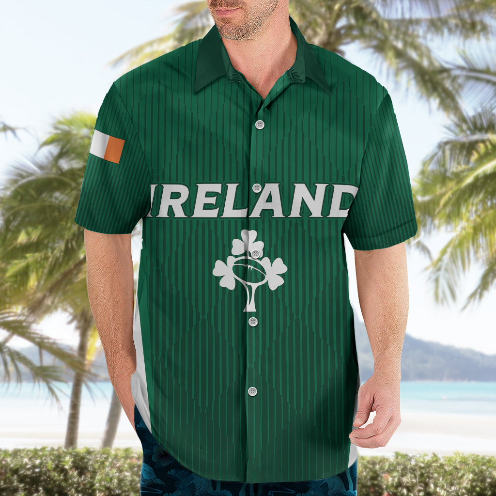 Personalised Ireland Rugby Hawaiian Shirt World Cup 2023 GO Shamrocks - Vibe Hoodie Shop