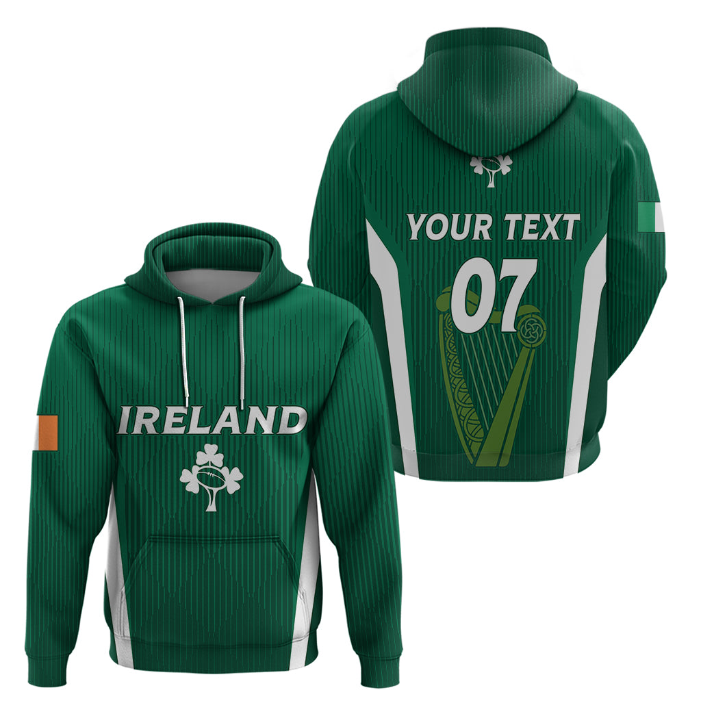 Personalised Ireland Rugby Hoodie World Cup 2023 GO Shamrocks LT7 - Vibe Hoodie Shop