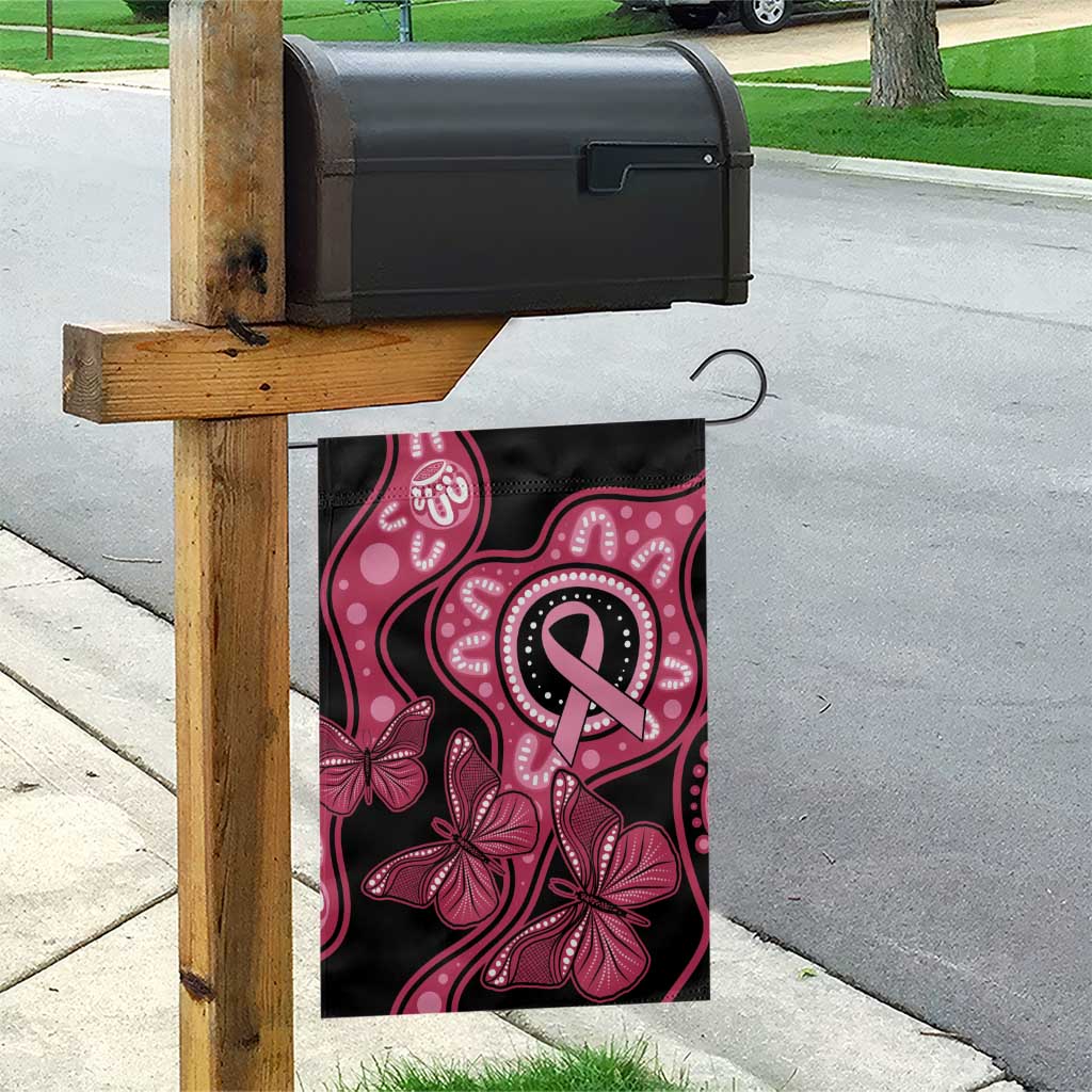 Australia Indigenous Garden Flag Breast Cancer Black Aboriginal Butterfly - Vibe Hoodie Shop