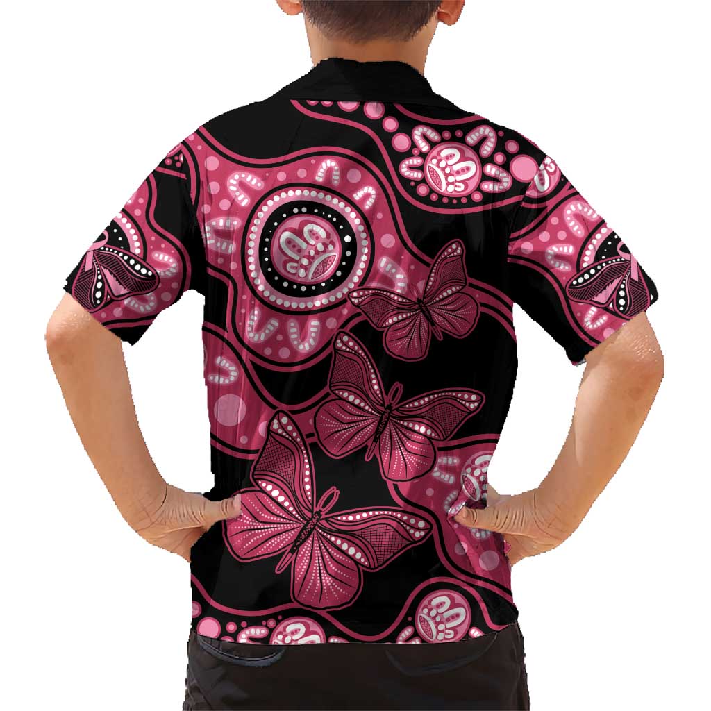 Australia Indigenous Hawaiian Shirt Breast Cancer Black Aboriginal Butterfly - Vibe Hoodie Shop