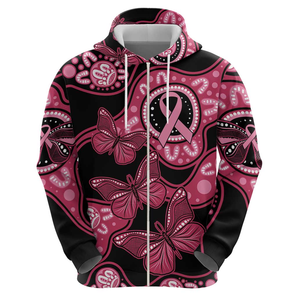 Australia Indigenous Hoodie Breast Cancer Black Aboriginal Butterfly LT7 - Vibe Hoodie Shop
