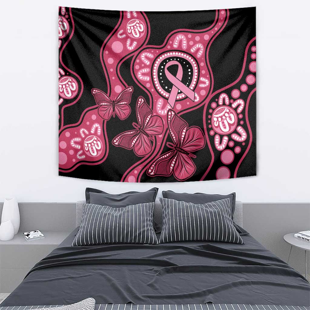 Australia Indigenous Tapestry Breast Cancer Black Aboriginal Butterfly - Vibe Hoodie Shop