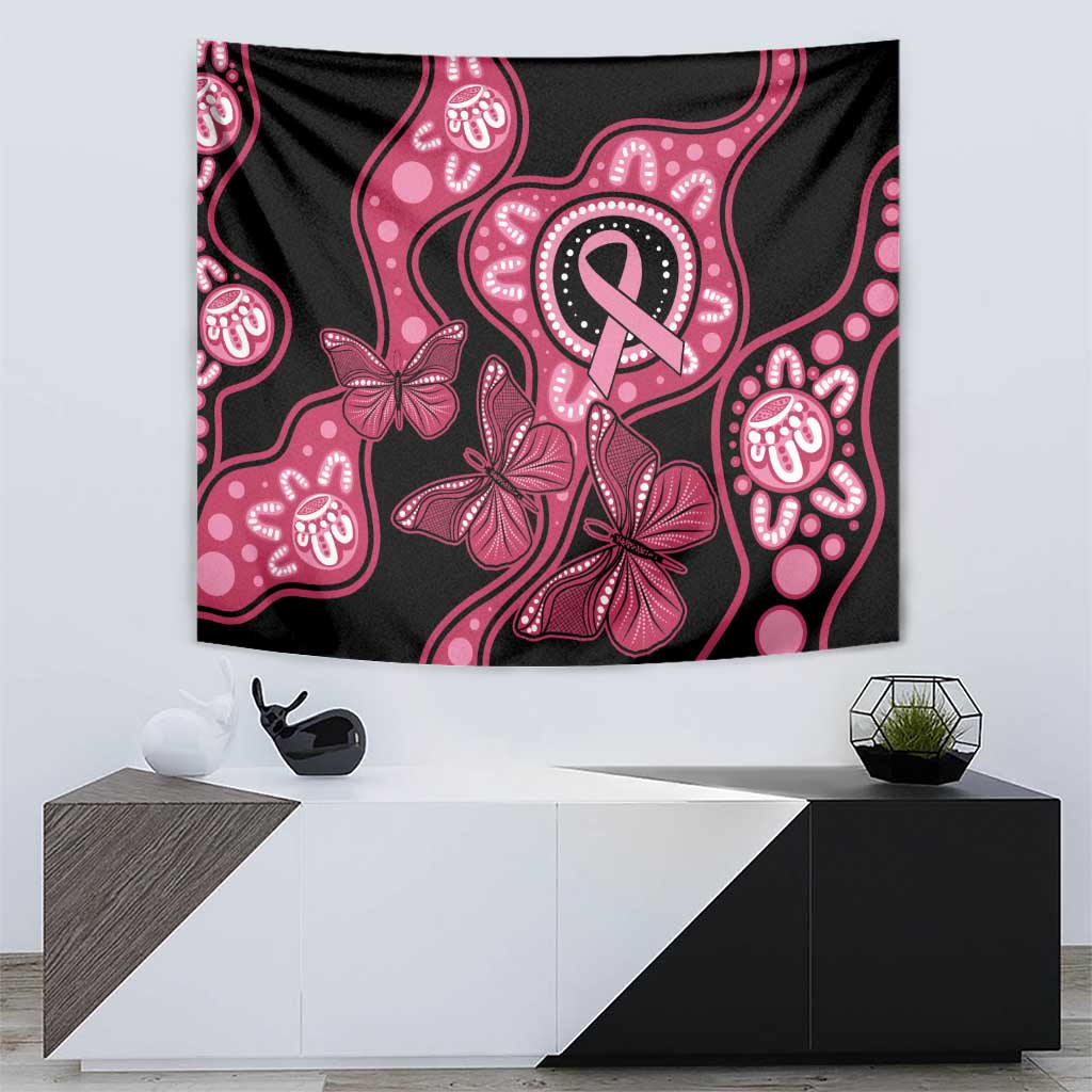 Australia Indigenous Tapestry Breast Cancer Black Aboriginal Butterfly - Vibe Hoodie Shop