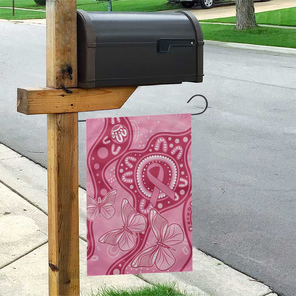 Australia Indigenous Garden Flag Breast Cancer Pink Aboriginal Butterfly - Vibe Hoodie Shop