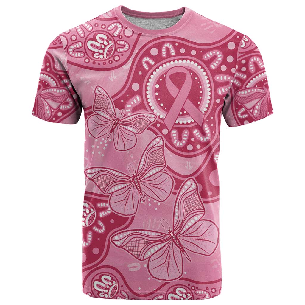 Australia Indigenous T Shirt Breast Cancer Pink Aboriginal Butterfly - Vibe Hoodie Shop