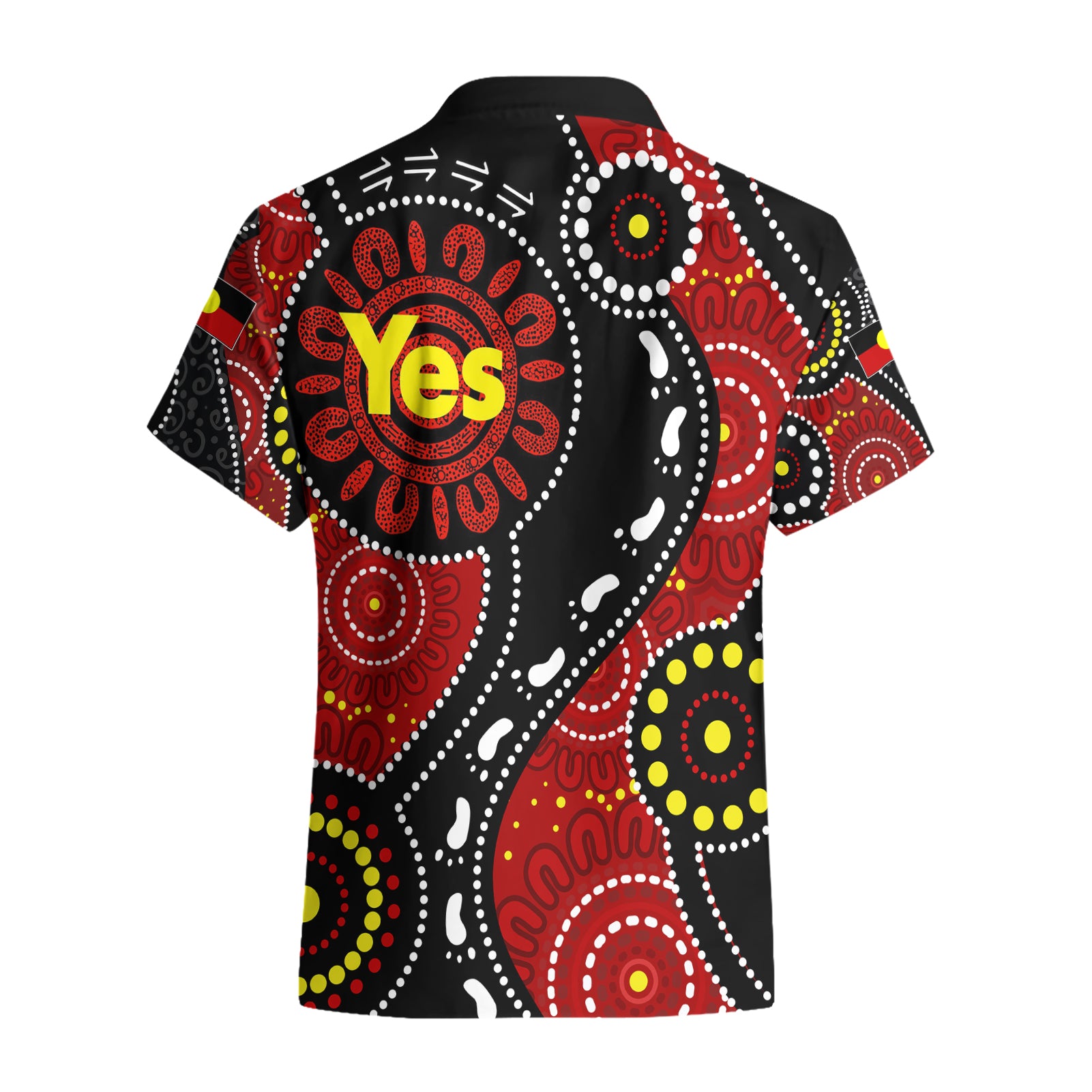 Australia Indigenous Hawaiian Shirt Vote Yes Aboriginal Flag Color - Vibe Hoodie Shop