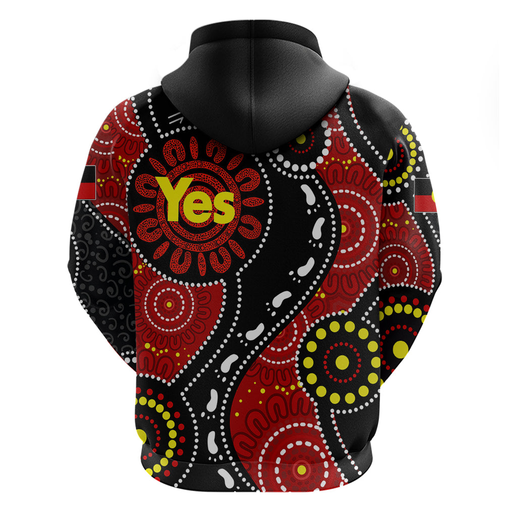 Australia Indigenous Hoodie Vote Yes Aboriginal Flag Color LT7 - Vibe Hoodie Shop