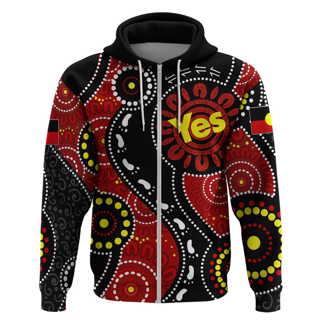 Australia Indigenous Hoodie Vote Yes Aboriginal Flag Color LT7 - Vibe Hoodie Shop