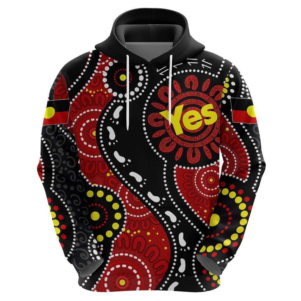 Australia Indigenous Hoodie Vote Yes Aboriginal Flag Color LT7 - Vibe Hoodie Shop