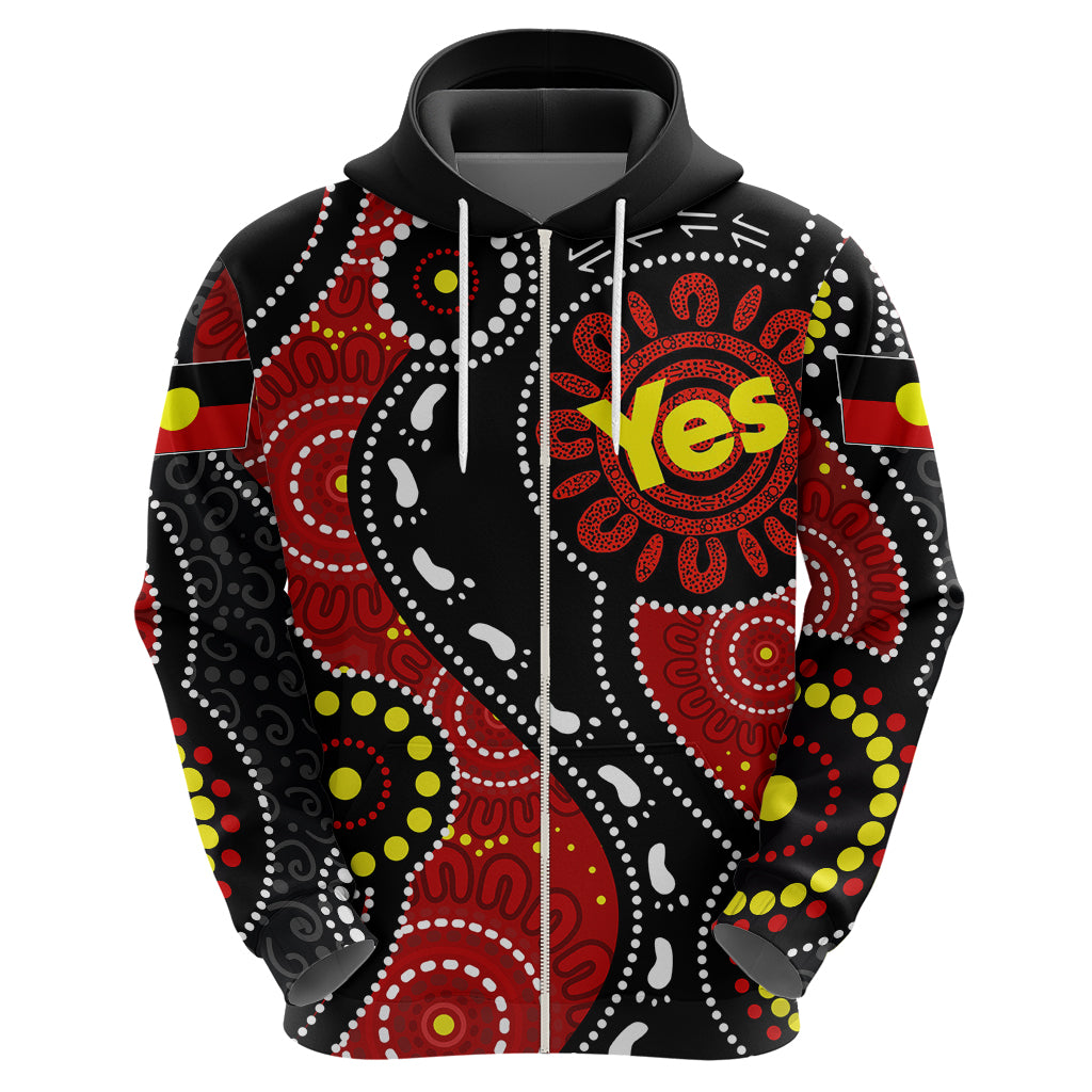 Australia Indigenous Hoodie Vote Yes Aboriginal Flag Color LT7 - Vibe Hoodie Shop